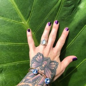 Sterling silver moonstone ring